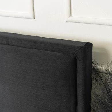 Ліжко двоспальне оксамитове MEBEL ELITE ANDRE Velvet 160x200 Темно Сірий фотографія