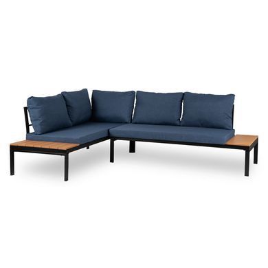 Комплект садових меблів MEBEL ELITE NORMAN Синій/чорний
