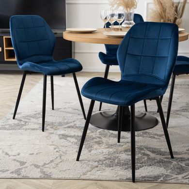 Стілець оксамитовий MEBEL ELITE IRYS Velvet Синій фотографія