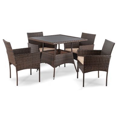 Комплект садових меблів MEBEL ELITE MORADO Коричневий/Беж