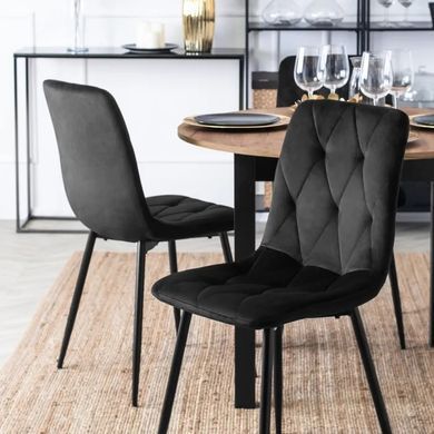 Стул бархатный MEBEL ELITE ROBIN Velvet, Черный фотография