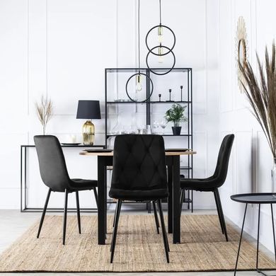 Стул бархатный MEBEL ELITE ROBIN Velvet, Черный фотография
