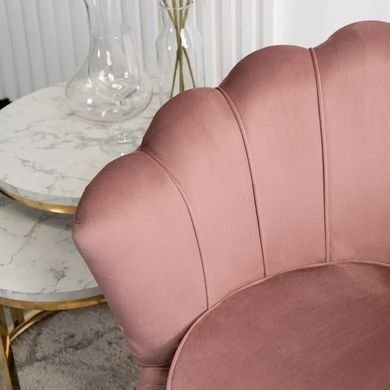Крісло м'яке оксамитове MEBEL ELITE ANGEL Velvet Рожевий фотографія
