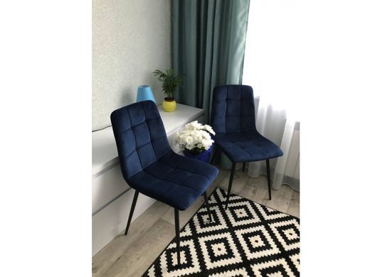 Стул MILA Velvet Signal Синий фотография