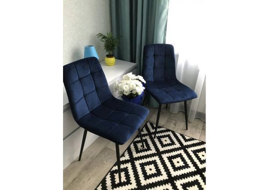 Стул MILA Velvet Signal Синий фотография