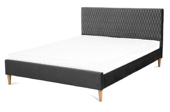 Кровать AZURRO Velvet Signal 160x200 Серый фотография