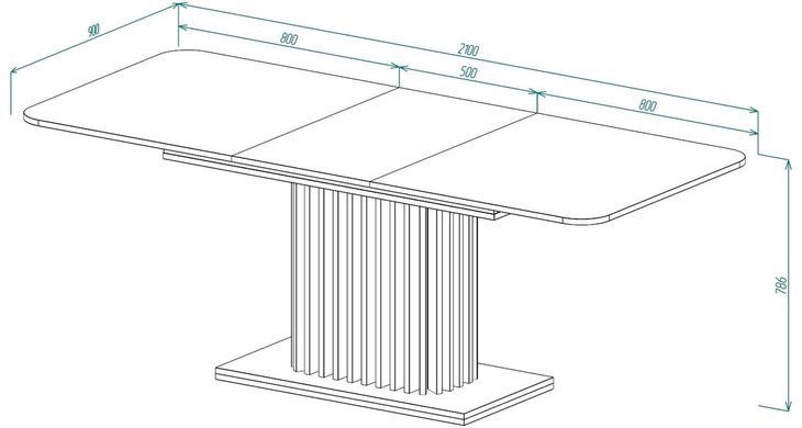 Раскладной столTREND D/C MAX Intarsio 160(210)x90 дуб крафт золотой/черный фотография
