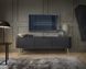 Тумба під телевізор Perfect Home Зова / Zova 3-дверна з золотими ніжками RTV168 Чорний фотографія
