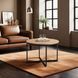 Журнальний столик HANTEL MEBEL ELITE 70x70 Дуб золотий/ Чорний