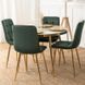 Стілець оксамитовий MEBEL ELITE YORK Velvet, Зелений / Золотий