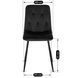 Стул бархатный MEBEL ELITE ROBIN Velvet, Черный