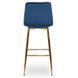 Барный стул бархатный MEBEL ELITE ARIEL Velvet Синий / Золотой