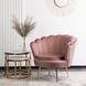 Крісло м'яке оксамитове MEBEL ELITE ANGEL Velvet Рожевий