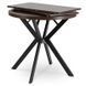 Стол раскладной круглый MEBEL ELITE DORIAN 80(160)х80 см Орех/Черный