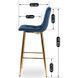 Барный стул бархатный MEBEL ELITE ARIEL Velvet Синий / Золотой
