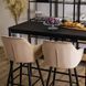 Барный стул бархатный MEBEL ELITE SALEM Velvet бежевый / черный
