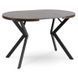 Стол раскладной круглый MEBEL ELITE DORIAN 80(160)х80 см Орех/Черный