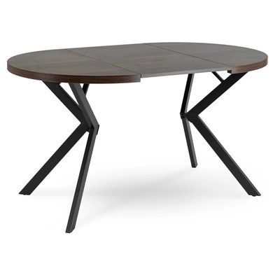 Стіл розкладний круглий MEBEL ELITE LUGO 90(190)х90 см Горіх фотографія