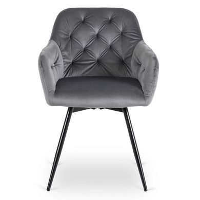 Стул поворотный бархатный MEBEL ELITE IDA Velvet Серый фотография
