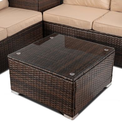 Комплект садових меблів MEBEL ELITE NEGRO Коричневий/Беж
