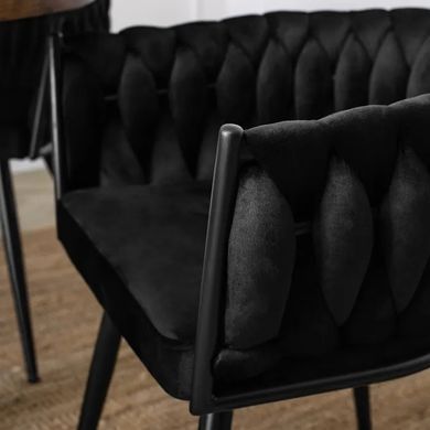Стілець оксамитовий MEBEL ELITE EMPOLI Velvet Чорний фотографія