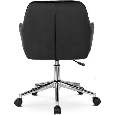 Стул офисный поворотный бархатный MEBEL ELITE FABIO Velvet Черный фотография