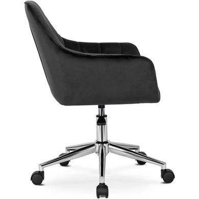 Стул офисный поворотный бархатный MEBEL ELITE FABIO Velvet Черный фотография