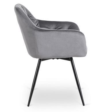 Стул поворотный бархатный MEBEL ELITE IDA Velvet Серый фотография