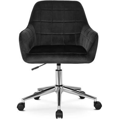 Стул офисный поворотный бархатный MEBEL ELITE FABIO Velvet Черный фотография