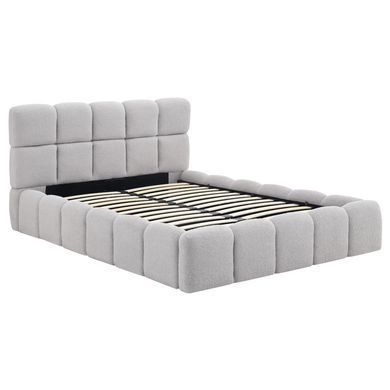 Кровать двуспальная MEBEL ELITE MURACJA 160x200 см Серая Букле фотография