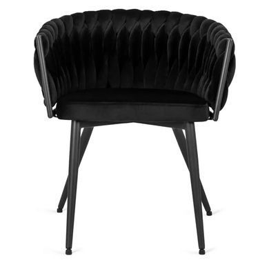 Стілець оксамитовий MEBEL ELITE EMPOLI Velvet Чорний фотографія
