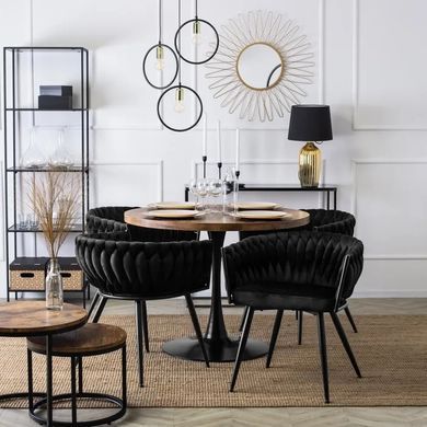 Стілець оксамитовий MEBEL ELITE EMPOLI Velvet Чорний фотографія