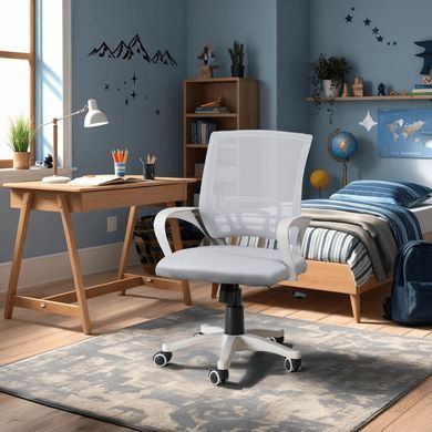 Стілець офісний поворотний MEBEL ELITE NATE Сірий фотографія