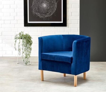 Кресло CLUBBY 2 Velvet Halmar Синий фотография