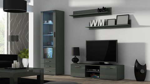 Стінка SOHO 7 Cama Сірий Мат / Сірий Глянець фотографія