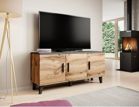 Комод LOTTA 3D Cama 150 Дуб Вотан / Чорний Мат фотографія