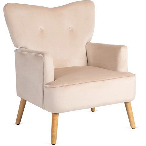 Кресло мягкое BUNNY Velvet MEBEL ELITE Беж фотография