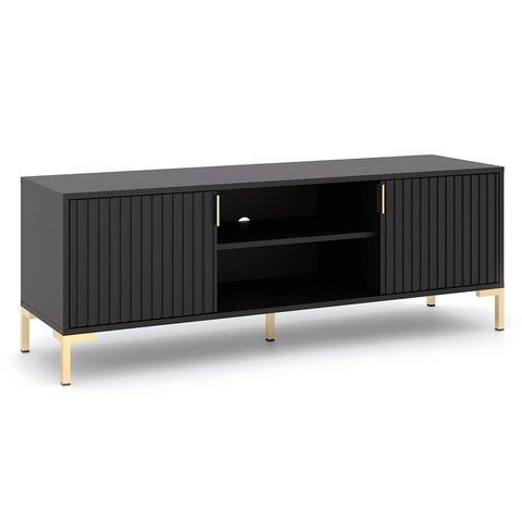 ТВ Тумба MEBEL ELITE TORELLO 140 Черный фотография