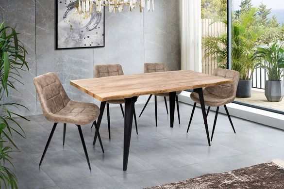 Стол Лагуна Микс Мебель 120(+40)*80 черный/искусственный шпон MDF фотография