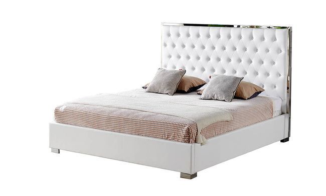 Кровать БЕТТАНИ Prestol 180x200 Белый Экокожа фотография