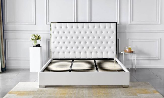 Кровать БЕТТАНИ Prestol 180x200 Белый Экокожа фотография