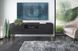 Тумба під телевізор Perfect Home Гармони / Harmony 1-дверна з 2 шухлядами і золотими ніжками RTV144 Чорний/чорний мармур роял