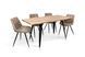 Стол Лагуна Микс Мебель 120(+40)*80 черный/искусственный шпон MDF
