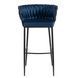 Барный стул бархатный MEBEL ELITE FLORES Velvet темно-синий/черный