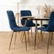 Стілець оксамитовий MEBEL ELITE YORK Velvet, Синій / Золотий