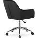 Стул офисный поворотный бархатный MEBEL ELITE FABIO Velvet Черный