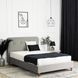 Ліжко двоспальне оксамитове MEBEL ELITE DENNIS Velvet 120x200 Світло Сірий фотографія