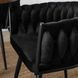 Стілець оксамитовий MEBEL ELITE EMPOLI Velvet Чорний