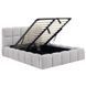 Кровать двуспальная MEBEL ELITE MURACJA 160x200 см Серая Букле