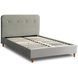 Кровать двуспальная бархатная MEBEL ELITE DENNIS Velvet 120x200 Светло Серый